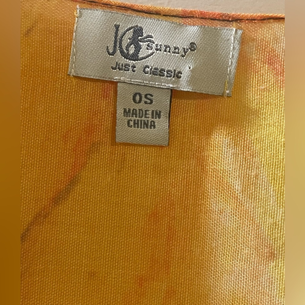 Just Classic Sunny Kimono Cardigan Watercolor Mountain Boho One Size 100% Cotton - Picture 2 of 11